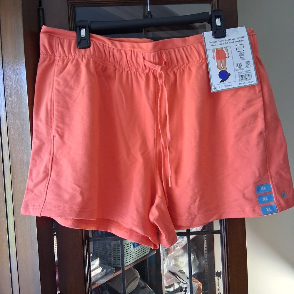 RBX French Terry Sport Shorts w/Pockets Orange Size XL NWT  B18